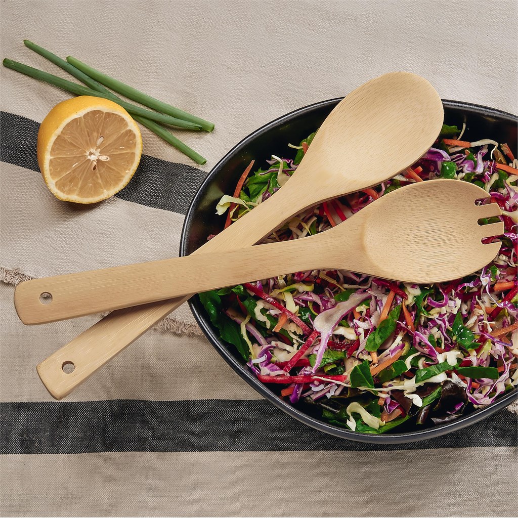 Okiyo Shinsen Bamboo Salad Servers - Image 6