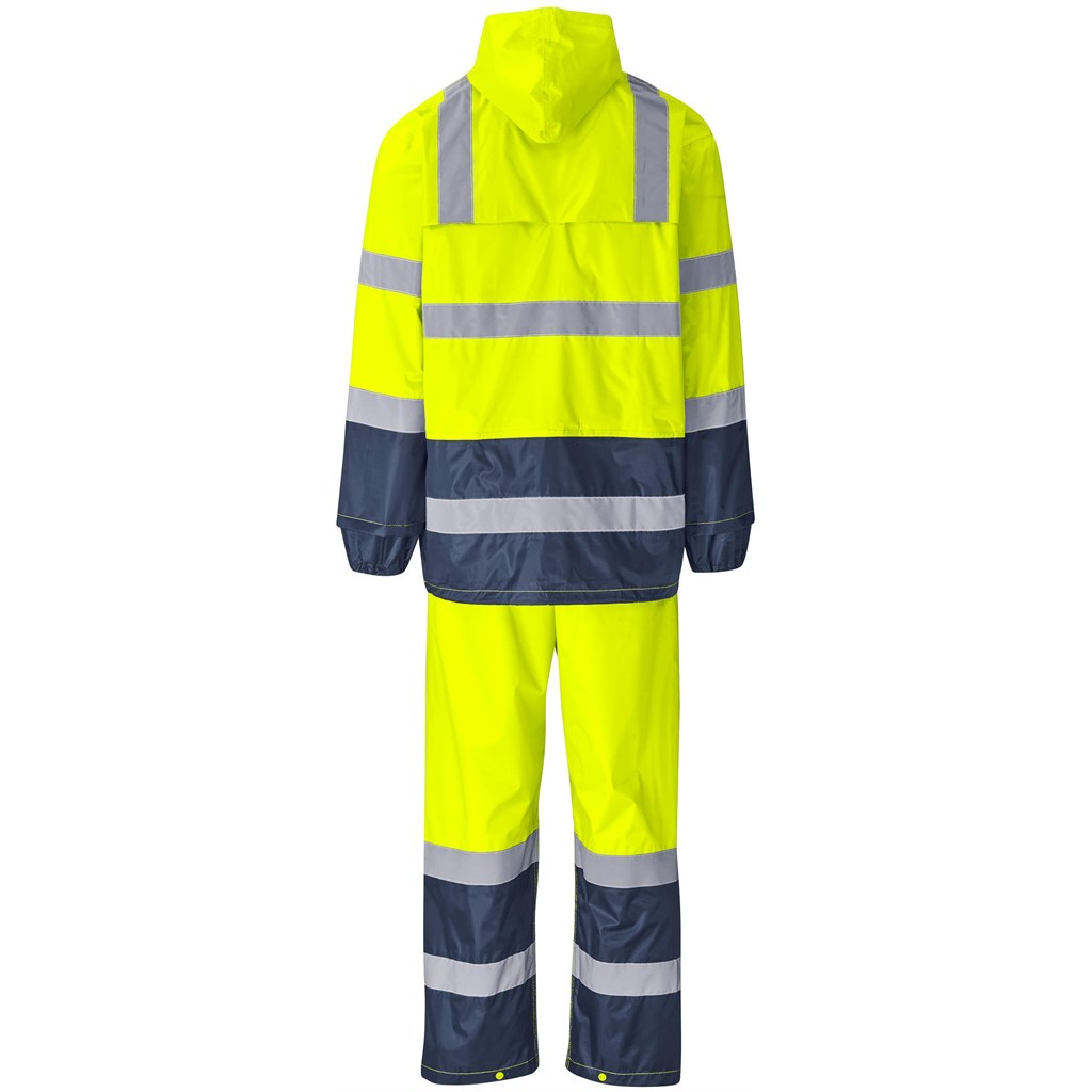 Torrent Two-Tone Hi-Viz Ref Polyester/PVC Rainsuit - Yellow - Image 4