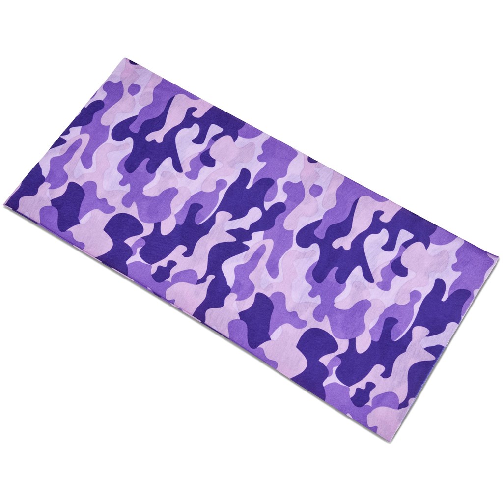 Adults Camo Flexi Tubular Bandana - Purple - Image 3
