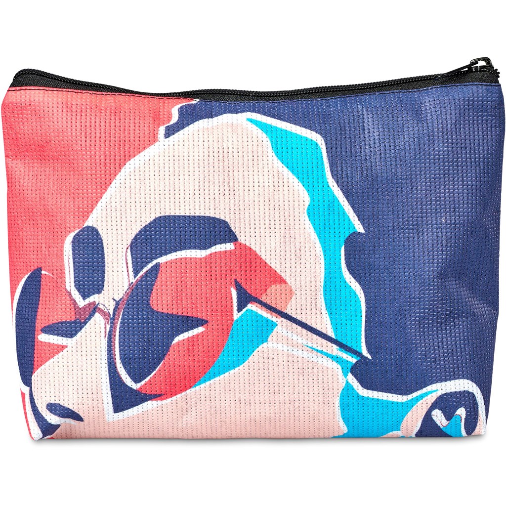 Pre-Printed Sample Hoppla Leanne Recycled PET Stitch-Bond Maxi Toiletry Bag - Image 8