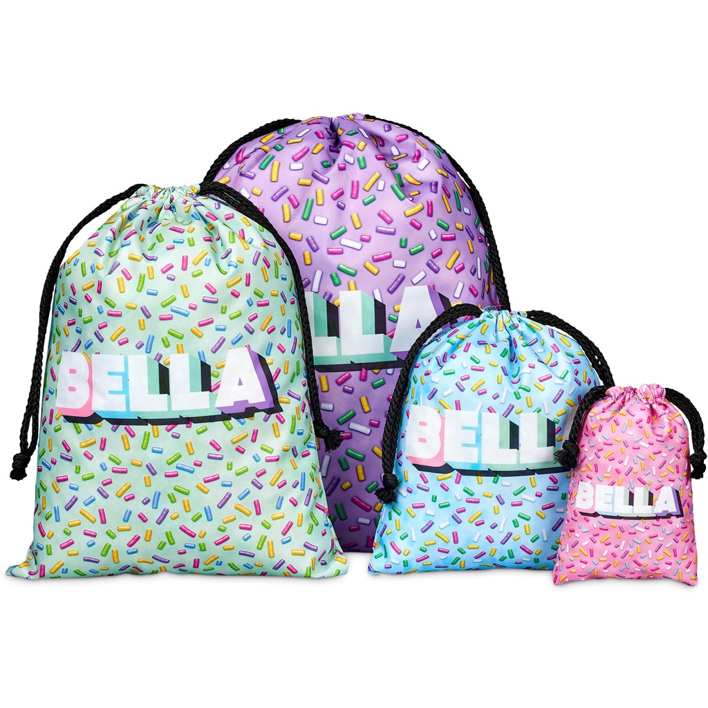Pre-Production Sample Hoppla Pacific Maxi Polyester Drawstring Pouch - Image 3