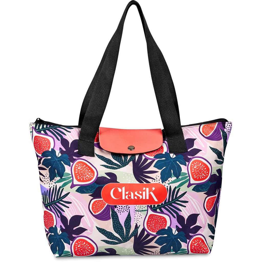Pre-Printed Sample Hoppla Rosebank Polyester Roll-Up Tote Bag - Image 3