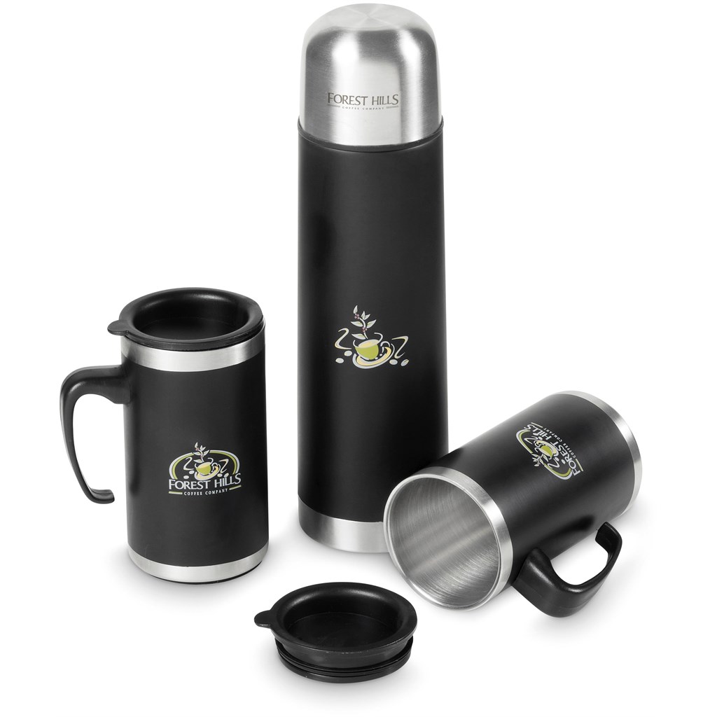 Cardinal Stainless Steel Vacuum Flask & Mug Set - Image 8