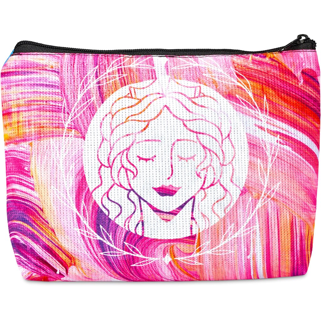Pre-Printed Sample Hoppla Leanne Recycled PET Stitch-Bond Maxi Toiletry Bag - Image 7