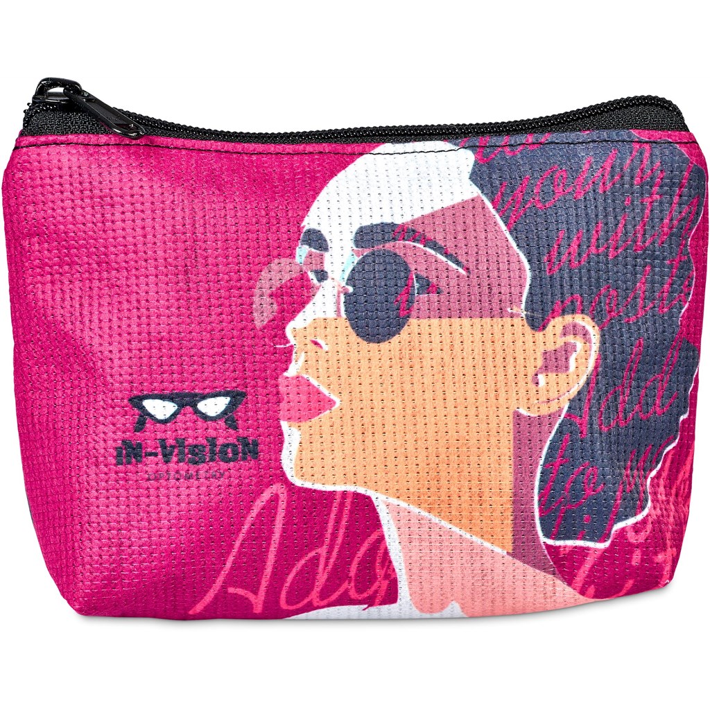 Pre-Printed Sample Hoppla Leanne Recycled PET Stitch-Bond Mini Toiletry Bag - Image 3