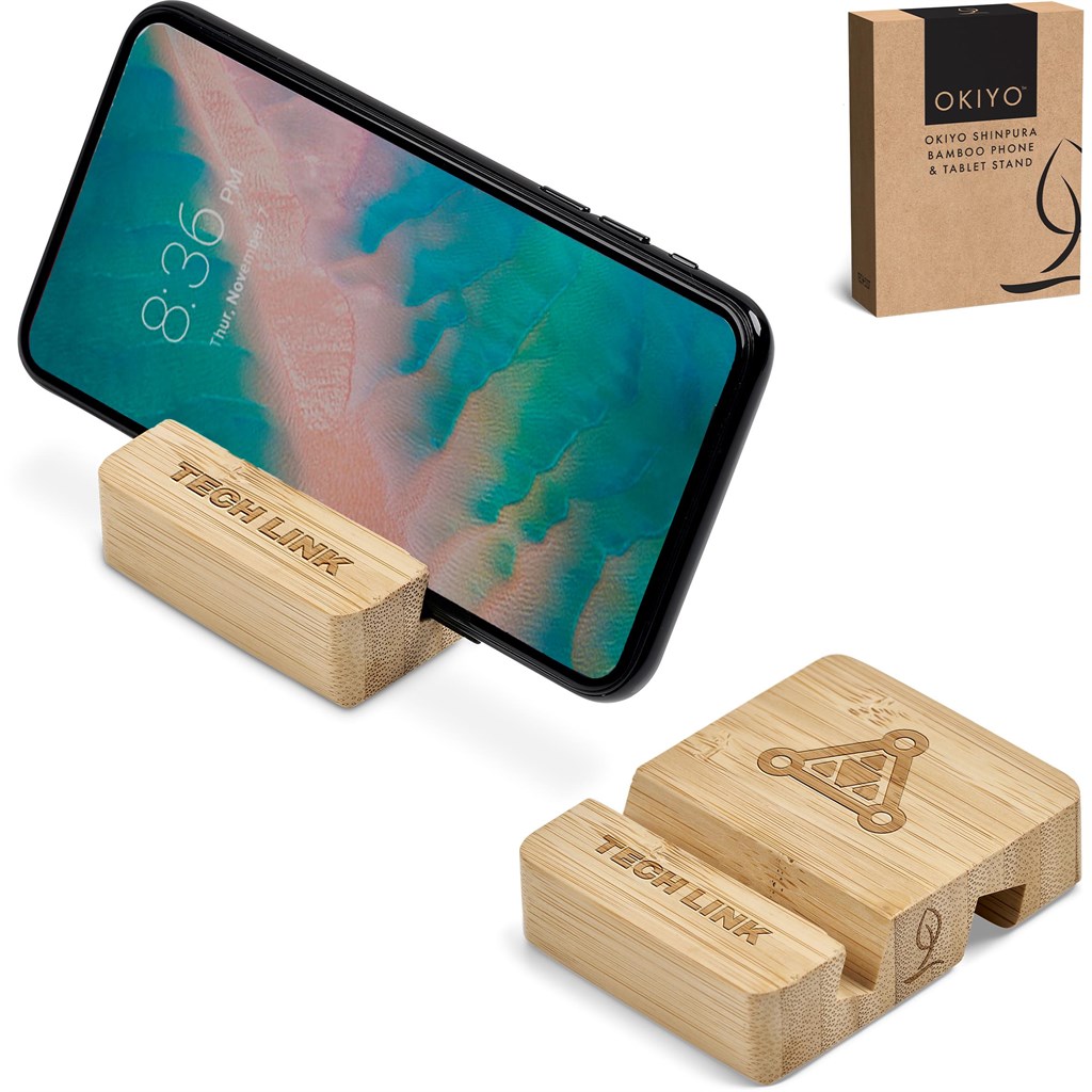 Okiyo Shinpura Bamboo Phone & Tablet Stand - Image 3