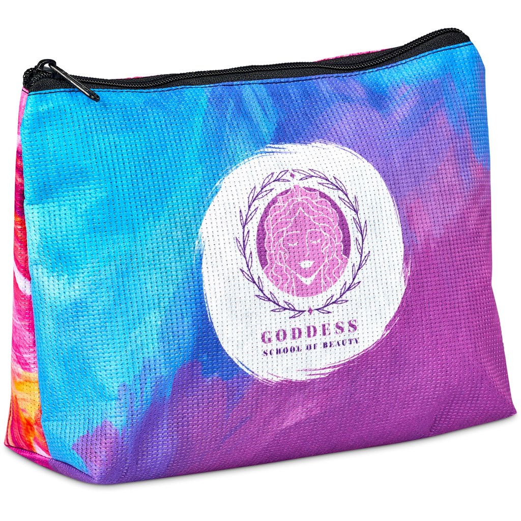 Pre-Printed Sample Hoppla Leanne Recycled PET Stitch-Bond Maxi Toiletry Bag - Image 6