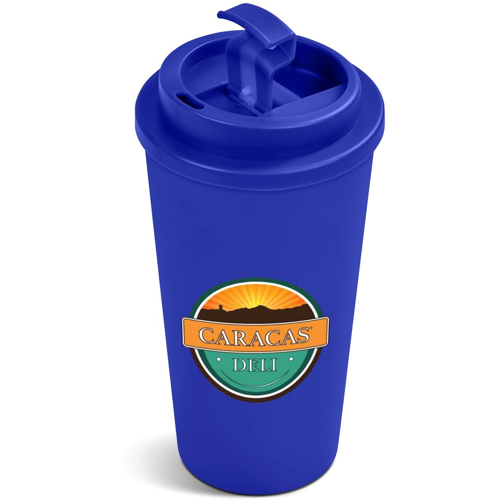 Altitude Friday Plastic Double-Wall Tumbler - 450ml - Blue - Image 6