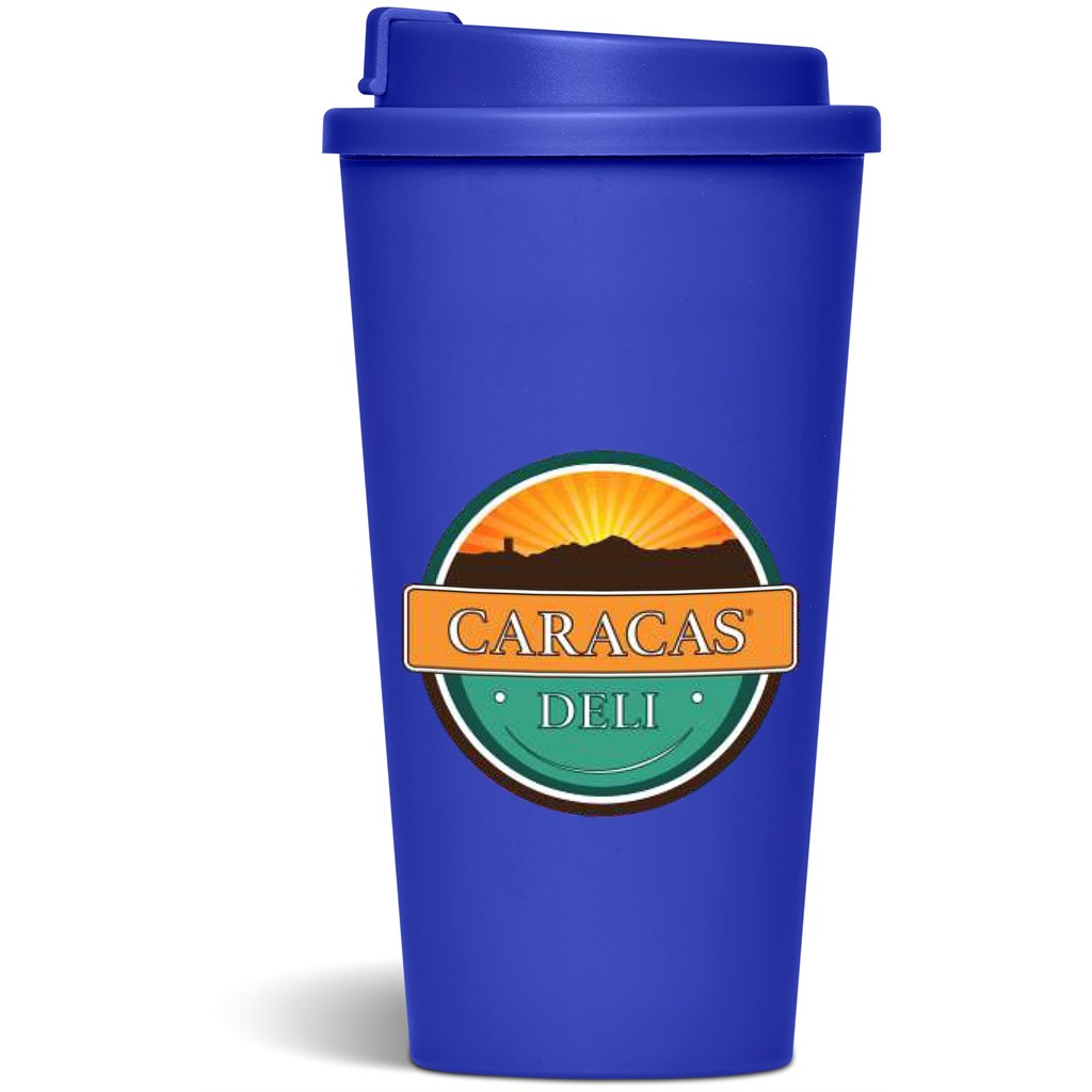 Altitude Friday Plastic Double-Wall Tumbler - 450ml - Blue - Image 10