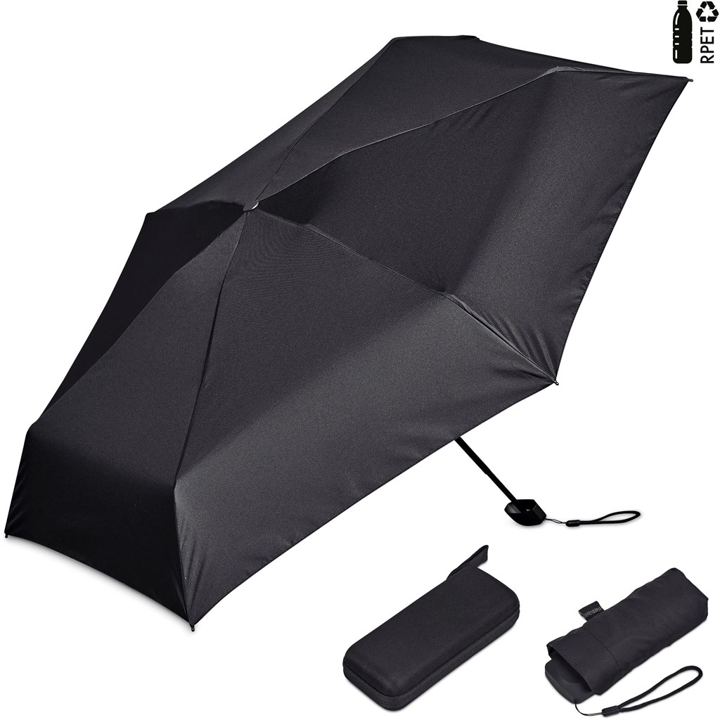 Serendipio Salem Recycled PET Compact Umbrella with EVA Pouch - Image 9