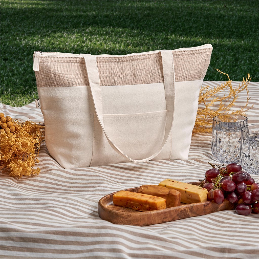 Okiyo Arshi Cotton & Jute 12 Can Lunch Cooler - Image 5