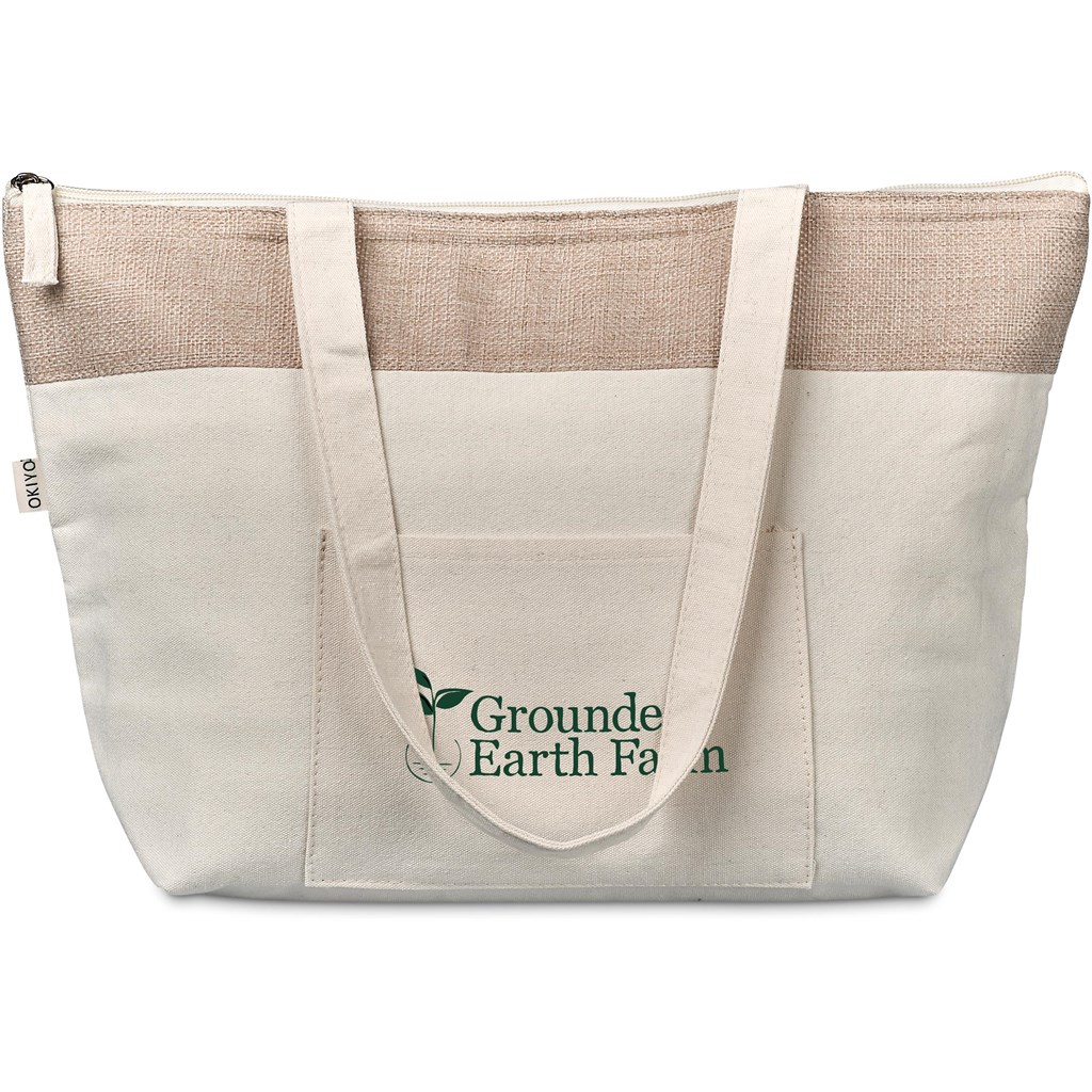 Okiyo Arshi Cotton & Jute 12 Can Lunch Cooler - Image 2