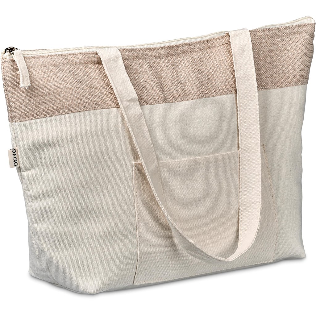 Okiyo Arshi Cotton & Jute 12 Can Lunch Cooler - Image 7