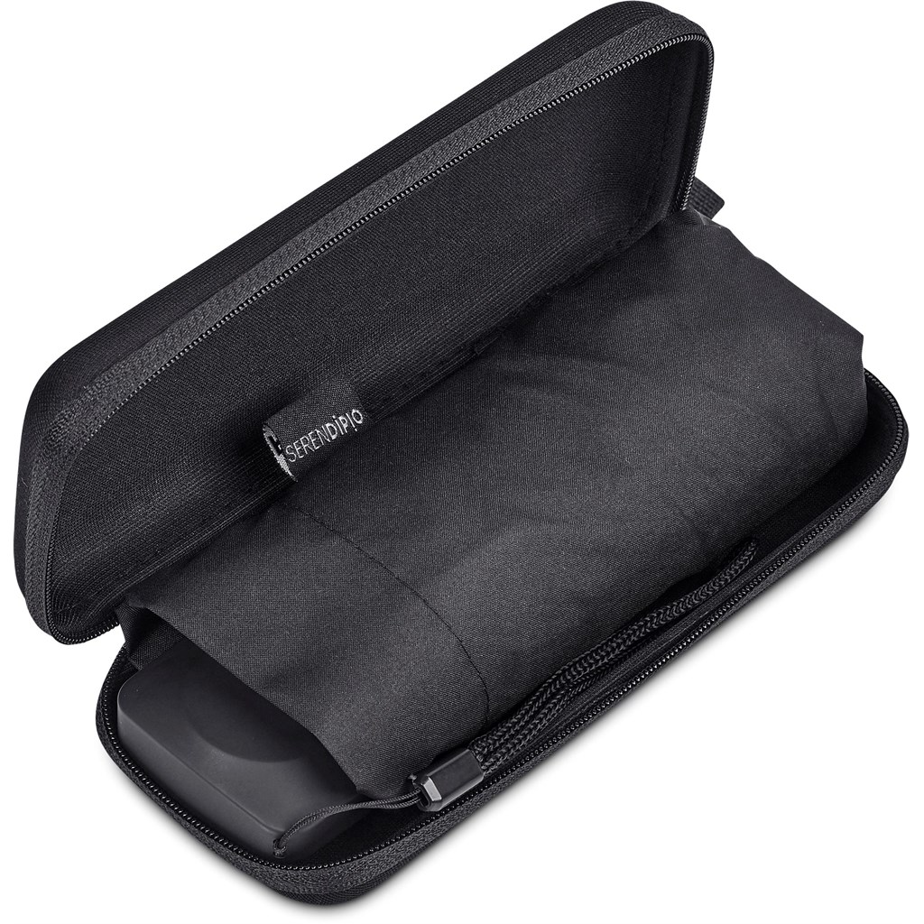 Serendipio Salem Recycled PET Compact Umbrella with EVA Pouch - Image 2