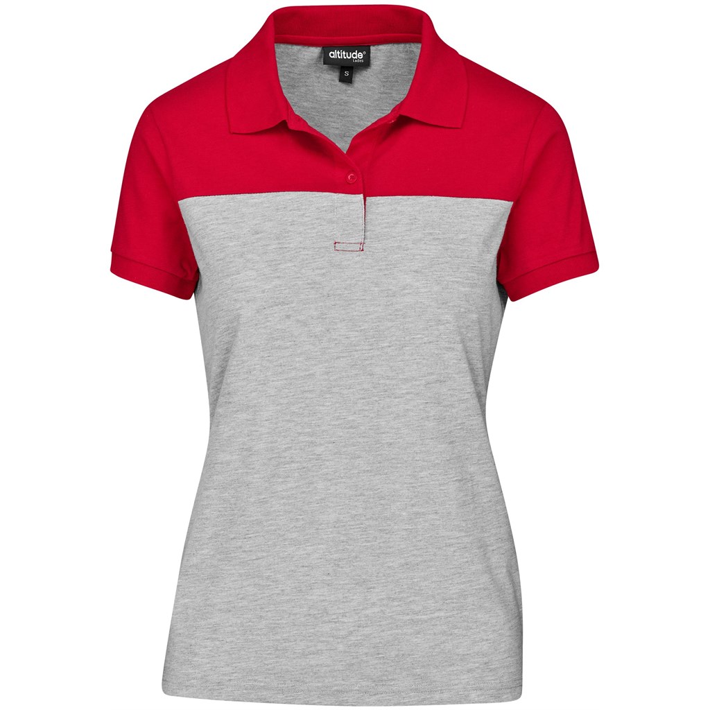 Ladies Urban Golf Shirt - Red - Image 3