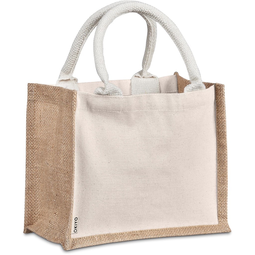Okiyo Chinsai Mini Jute & Cotton Gift Bag - Image 3