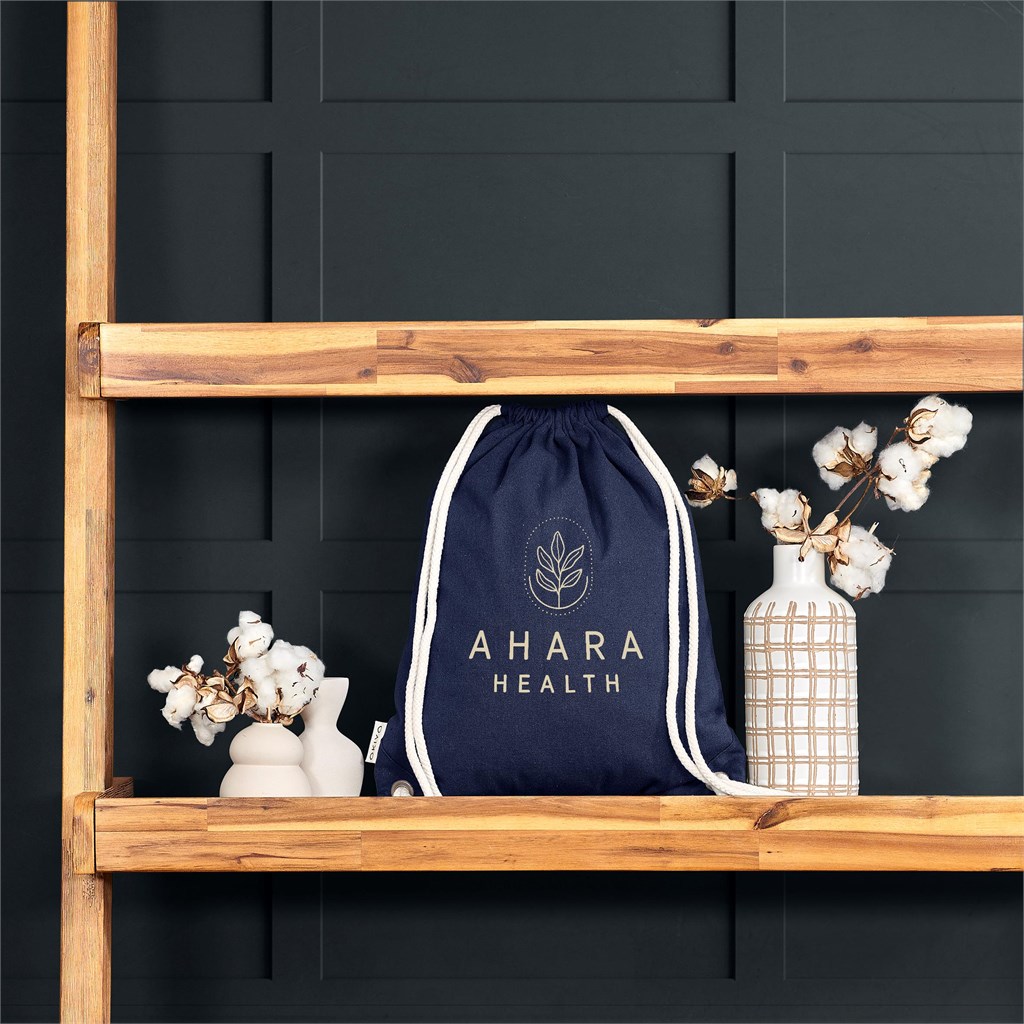 Okiyo Kinchaku Recycled Canvas Drawstring Bag - Image 6