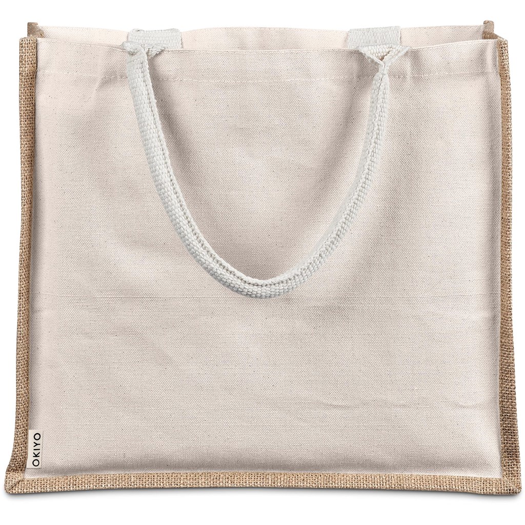 Okiyo Chinsai Maxi Jute & Cotton Tote - Image 8