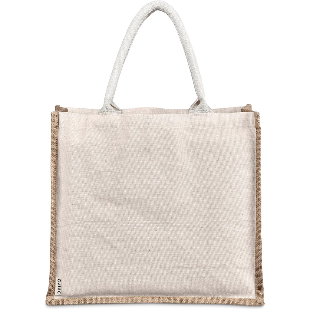 Okiyo Chinsai Maxi Jute & Cotton Tote - Image 9