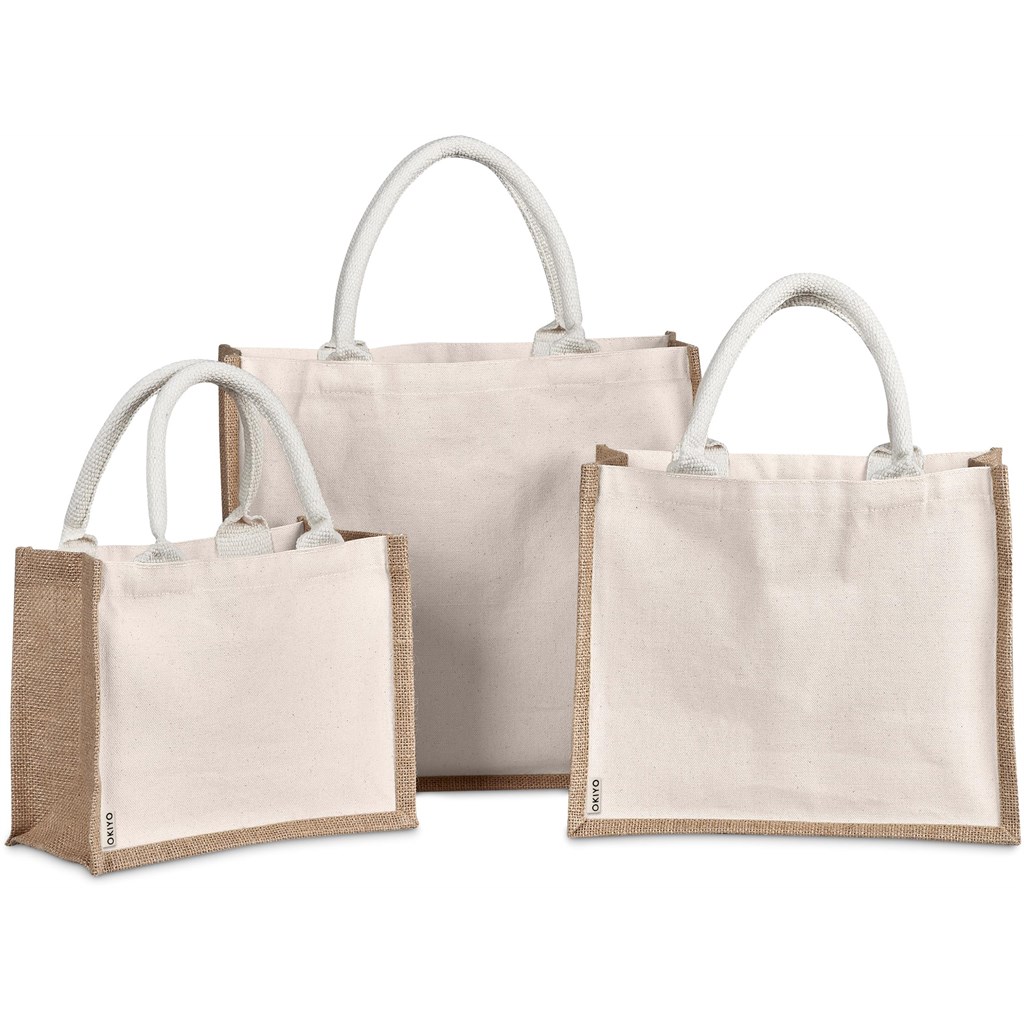 Okiyo Chinsai Midi Jute & Cotton Tote - Image 7