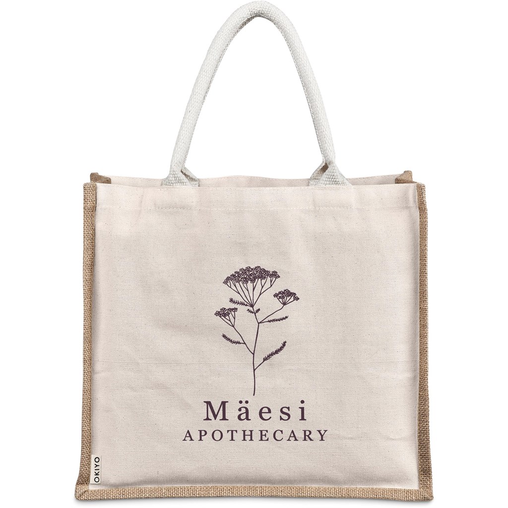 Okiyo Chinsai Maxi Jute & Cotton Tote - Image 2