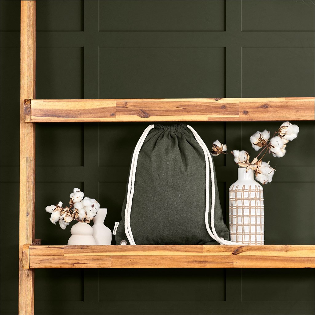 Okiyo Kinchaku Recycled Canvas Drawstring Bag - Image 5