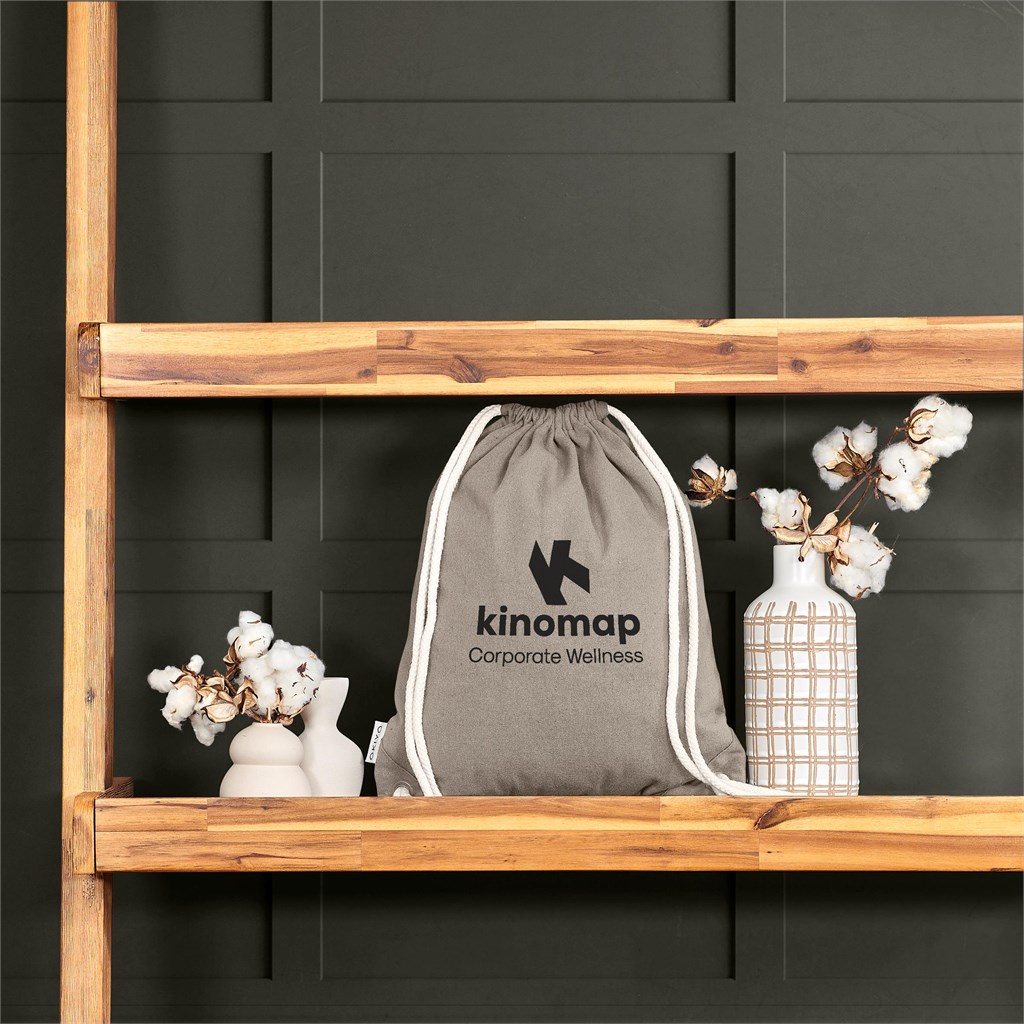 Okiyo Kinchaku Recycled Canvas Drawstring Bag - Image 9
