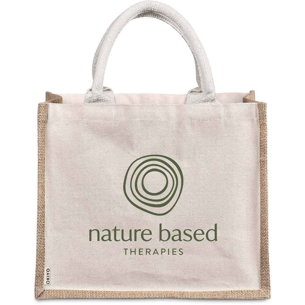 Okiyo Chinsai Midi Jute & Cotton Tote - Image 9