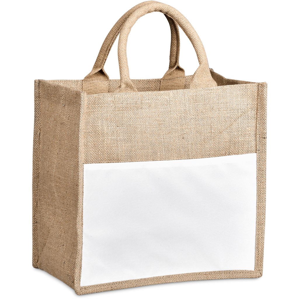 Okiyo Nuri Sublimated Pocket Jute Tote - Image 5
