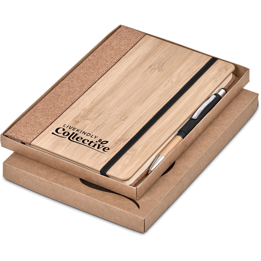 Okiyo Eri Bamboo & Cork Notebook & Pen Set - Image 5