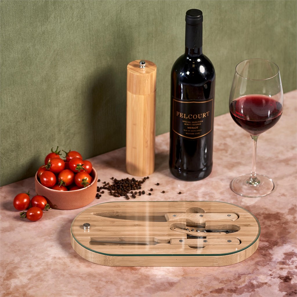 Okiyo Suraisu Bamboo Food & Wine Set - Image 15