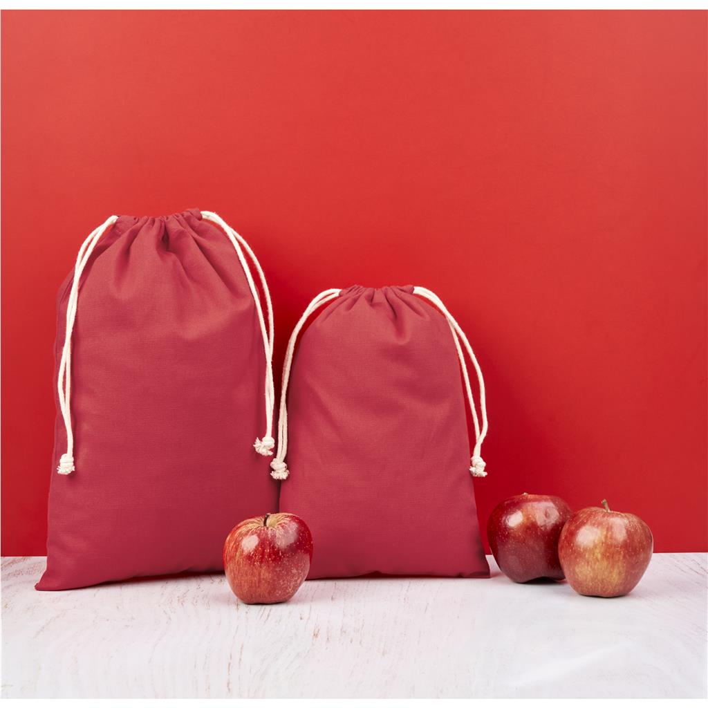 Altitude Allsorts Midi Cotton Drawstring Pouch - Red - Image 3