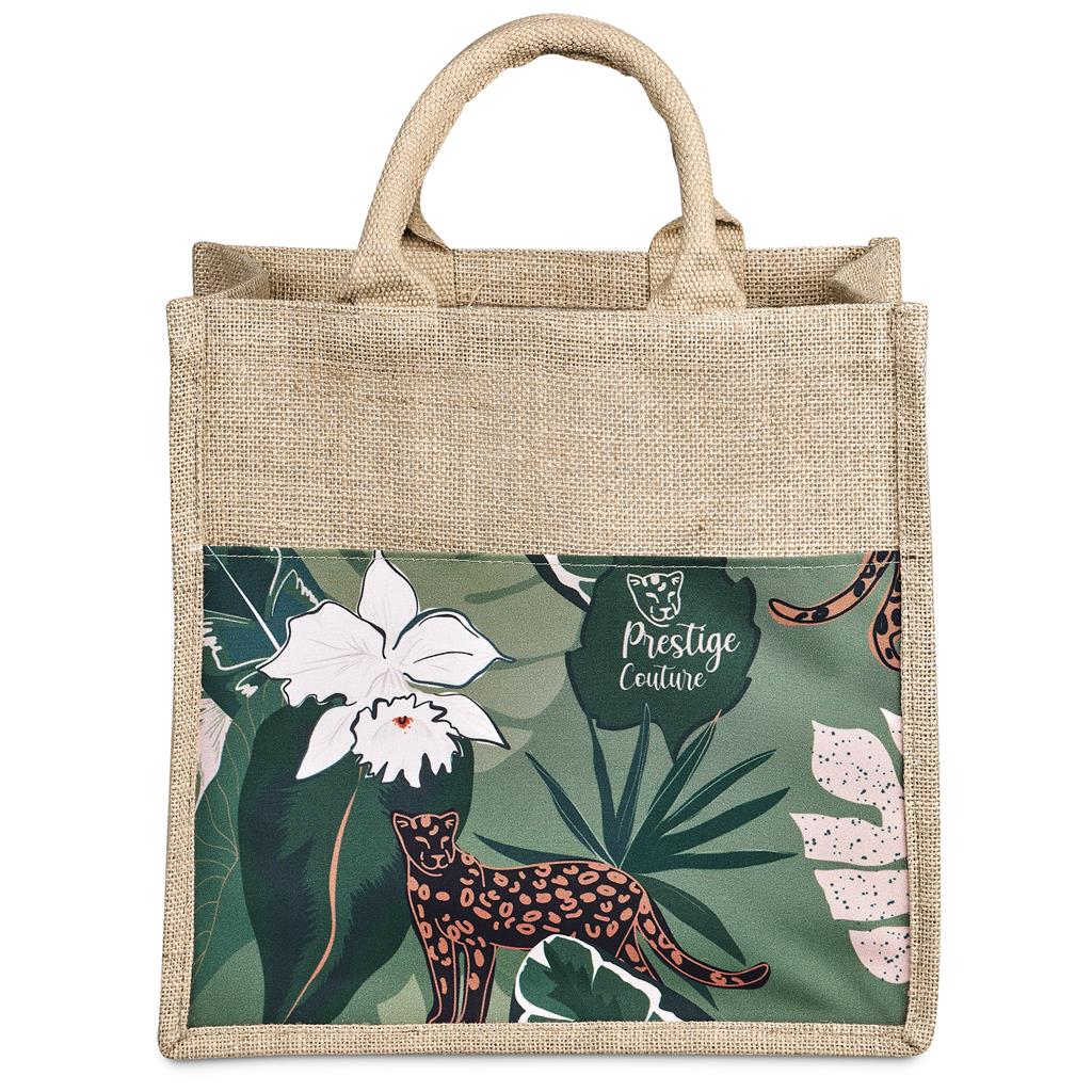 Pre-Production Sample Okiyo Nuri Sublimated Pocket Jute Tote - Image 4